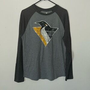 Men Vintage 90’s American Needles Pittsburg Penguins NHL T-shirt Size M